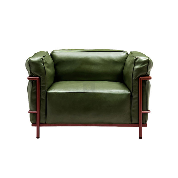 YS意式现代家具-FLD意式现代沙发真皮绿